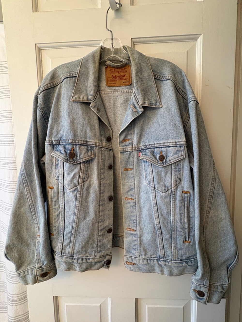 Levi Strauss 1980s Vintage Denim Jacket (Light Denim 70507, 4834 Mens Medium)